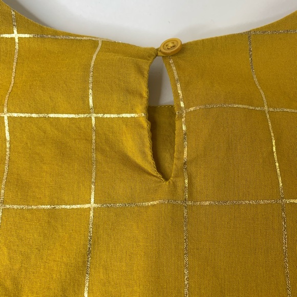 Girls Tea Collection Gold Ruffled Holiday Dress 01BL28-249 3/4 Sleeved Size 10 - Picture 8 of 10